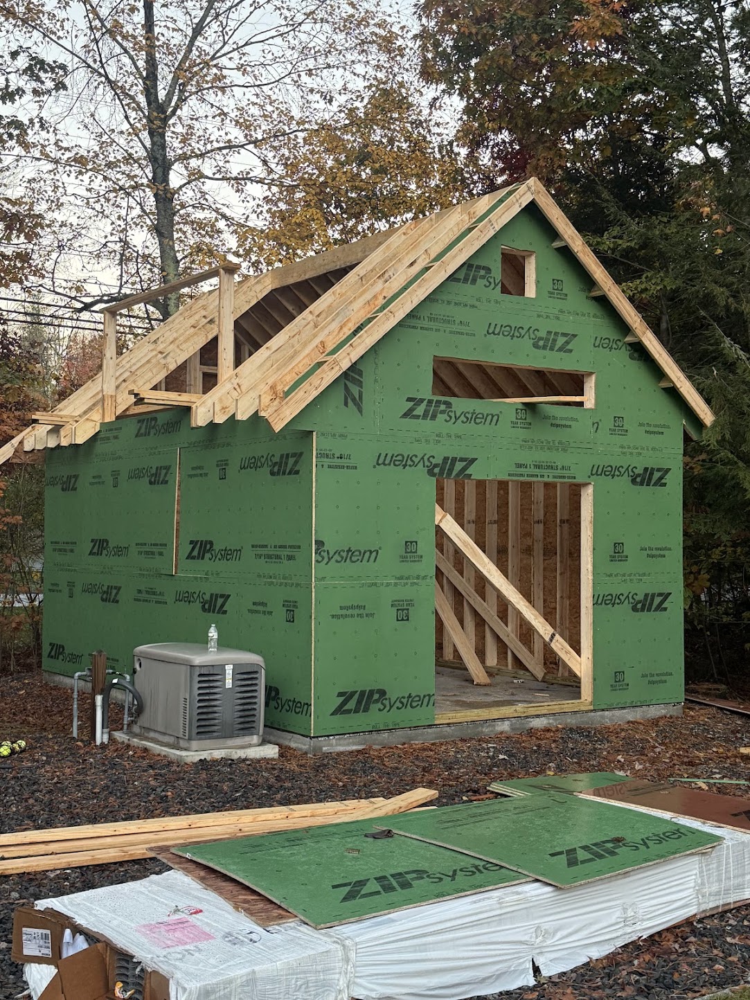 Sandown shed build — framing and foundation